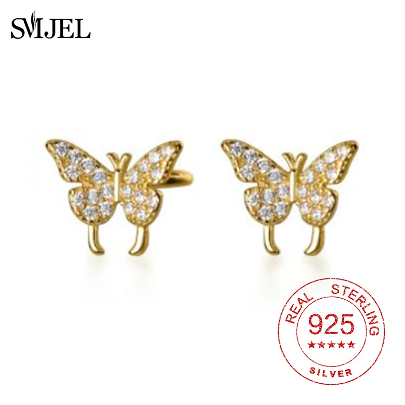 100% 925 Sterling Silver Mini Earring Gold Various Butterfly Earrings Cute Small Silver Ear Piercing Earings Jewelry Female
100% 925 Sterling Silver Mini Earring Gold Various Butterfly Earrings Cute Small Silver Ear Piercing Earings Jewelry Female