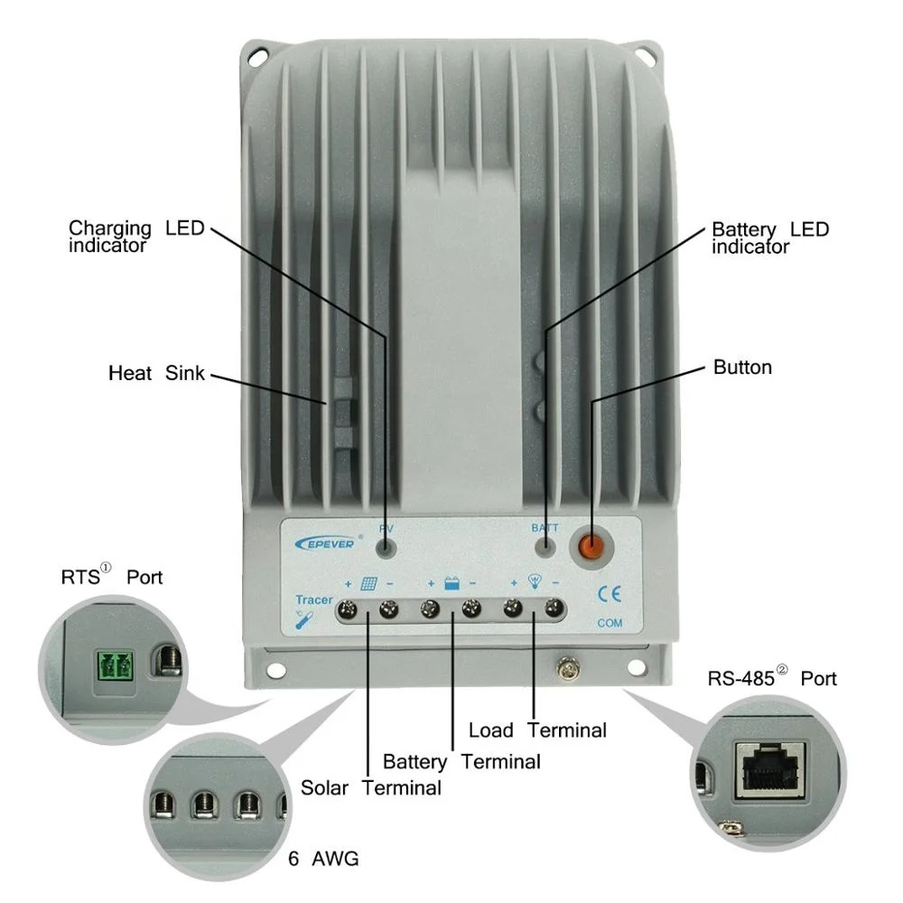 EPever MPPT 10A Solar Charge Controller Negative Ground 12V 24V with WIFI,Bluetooth,Remote Meter,PV Communication 1215BN
EPever MPPT 10A Solar Charge Controller Negative Ground 12V 24V with WIFI,Bluetooth,Remote Meter,PV Communication 1215BN