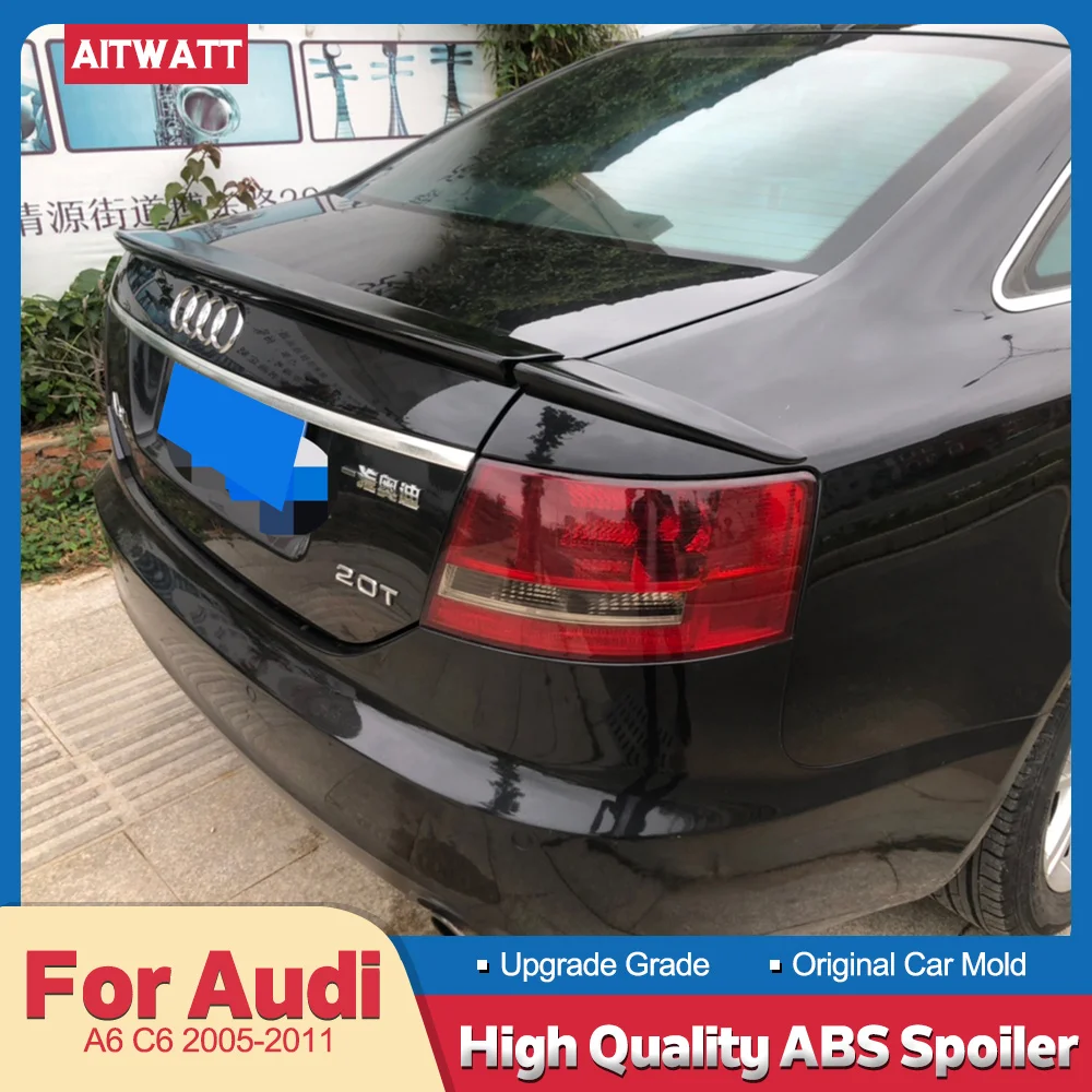 AITWATT Car Styling High Quality ABS Material Car Rear Wing Primer Color Rear Spoiler Fit For Audi A6 C6 Black Spoiler 2005-2011
AITWATT Car Styling High Quality ABS Material Car Rear Wing Primer Color Rear Spoiler Fit For Audi A6 C6 Black Spoiler 2005-2011