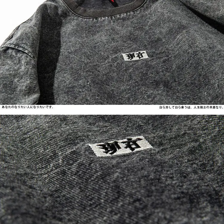 Spring and autumn retro washed denim jacket men's national tide loose size Joker sweater
Spring and autumn retro washed denim jacket men's national tide loose size Joker sweater