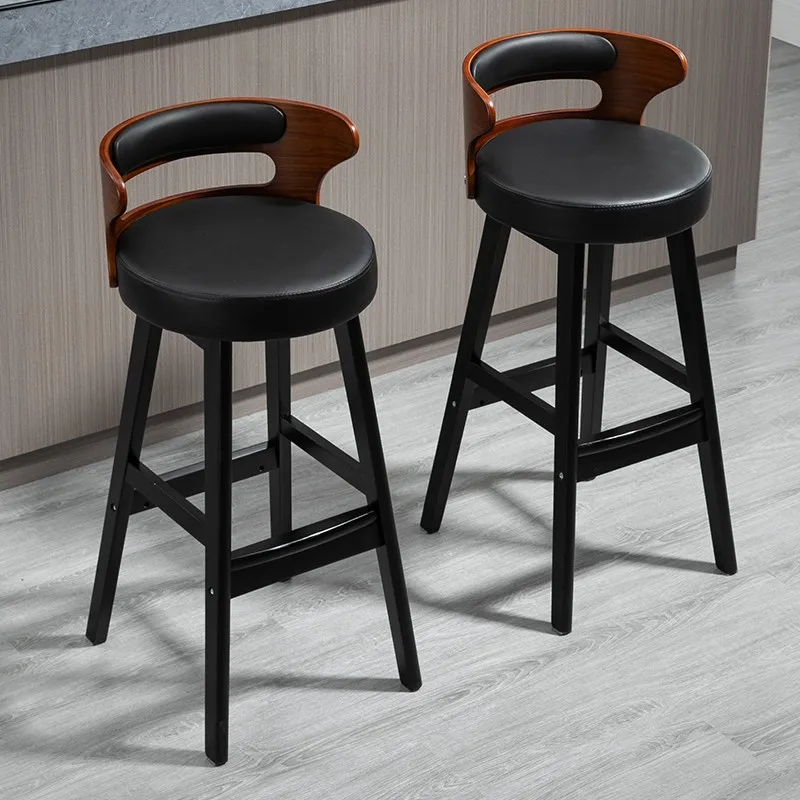 Solid Wood Kitchen Bar Chair High Stool Nordic Home Bar Chair Backrest Black Restaurant Cadeiras De Espera Dining Chair EB5BY
Solid Wood Kitchen Bar Chair High Stool Nordic Home Bar Chair Backrest Black Restaurant Cadeiras De Espera Dining Chair EB5BY