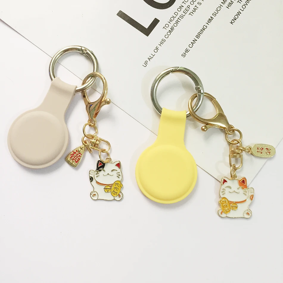 For AirTag Case Keychain Cartoon Cute Cat Anti-lost Silicone Cover Key Hook For Air Tags Protector Cover For Air Tag Key Ring
For AirTag Case Keychain Cartoon Cute Cat Anti-lost Silicone Cover Key Hook For Air Tags Protector Cover For Air Tag Key Ring