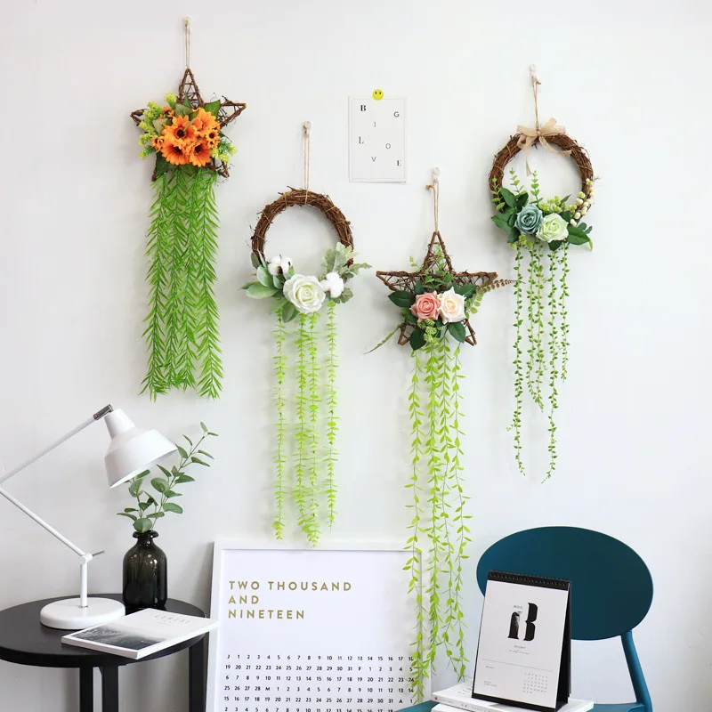 Creative Decoration Simulation Plants Wall Rattan Wall Creative Hanging Pendant Hanging Wall Decoration
Creative Decoration Simulation Plants Wall Rattan Wall Creative Hanging Pendant Hanging Wall Decoration