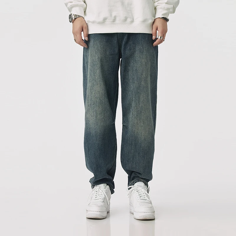 Street Style Fashion Men Jeans Distressed Retro Blue Loose Fit Hip Hop Jeans Men Vintage Designer Wide Leg Casual Denim Pants
Street Style Fashion Men Jeans Distressed Retro Blue Loose Fit Hip Hop Jeans Men Vintage Designer Wide Leg Casual Denim Pants
