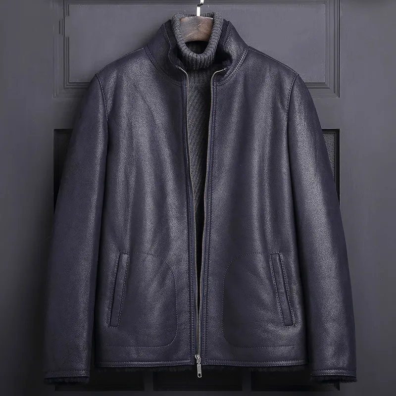 Fur Mens Leather Solid Color Genuine Leather Clothes Leather Jacket Padded Coats Black Size L -4XL
Fur Mens Leather Solid Color Genuine Leather Clothes Leather Jacket Padded Coats Black Size L -4XL
