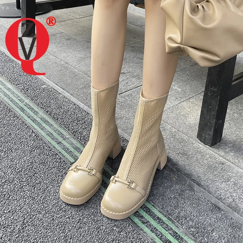 ZVQ Woman summer New Style Sandals boots Round Toe Solid color Genuine Leather hollow Gauze Comfortable ventilation zipper
ZVQ Woman summer New Style Sandals boots Round Toe Solid color Genuine Leather hollow Gauze Comfortable ventilation zipper