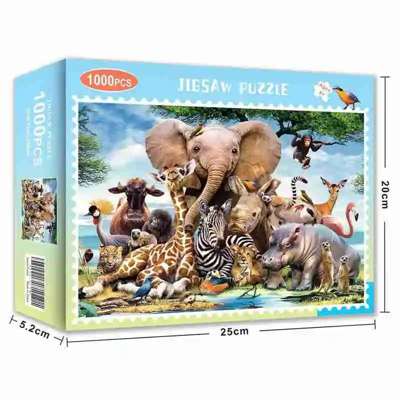 1000 Pieces Children's Elephant Animal World Puzzle Diy Educational Jigsaw Toys Adult Decompression Interactive Toys
1000 Pieces Children's Elephant Animal World Puzzle Diy Educational Jigsaw Toys Adult Decompression Interactive Toys