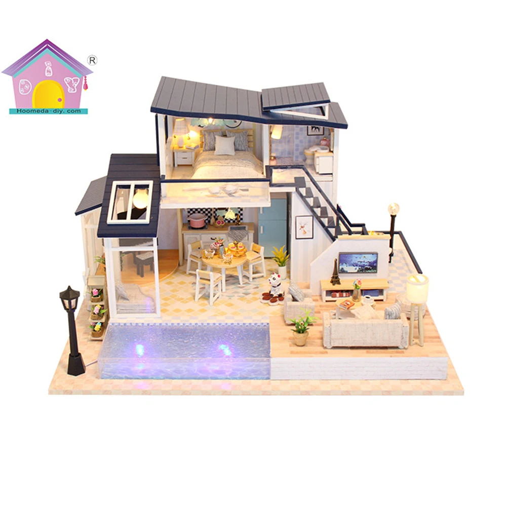 DIY Wood Miniature Dollhouse Kit Manual Handmade Assembled 3D Model Doll House Furniture for Children Adult Gifts Room Decor
DIY Wood Miniature Dollhouse Kit Manual Handmade Assembled 3D Model Doll House Furniture for Children Adult Gifts Room Decor