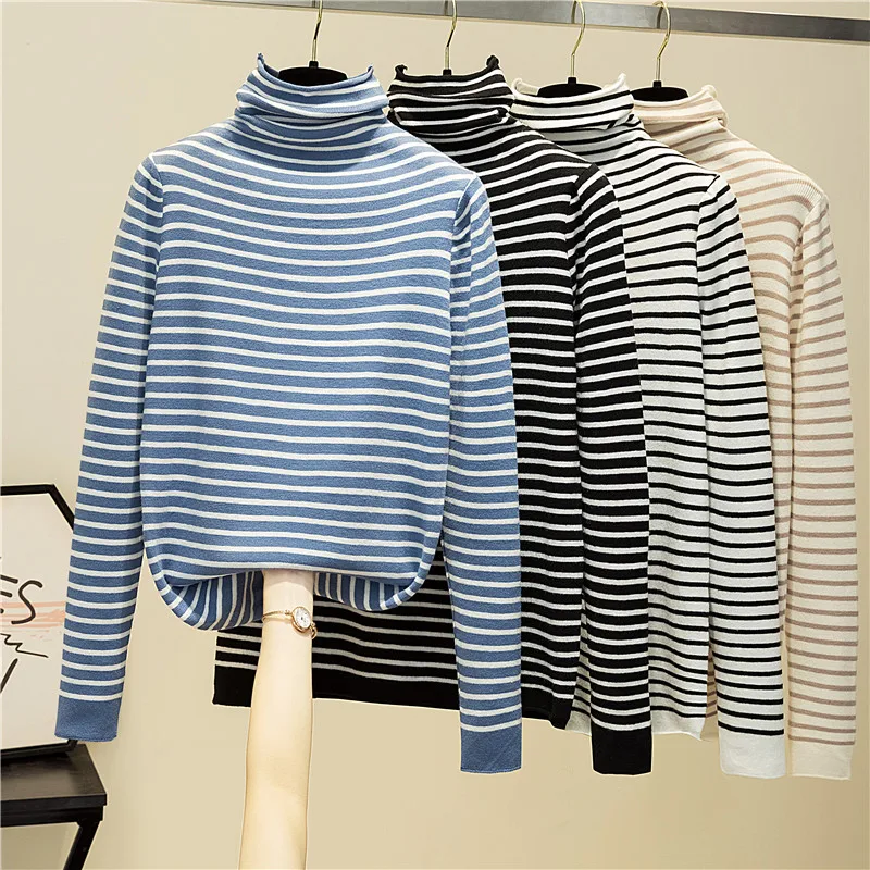 New Turtleneck Woman Sweaters Autumn and Winter Computer Knitted Casual Sweaters for Women Fashion Slim Fit Stripe Lady Sweaters
New Turtleneck Woman Sweaters Autumn and Winter Computer Knitted Casual Sweaters for Women Fashion Slim Fit Stripe Lady Sweaters