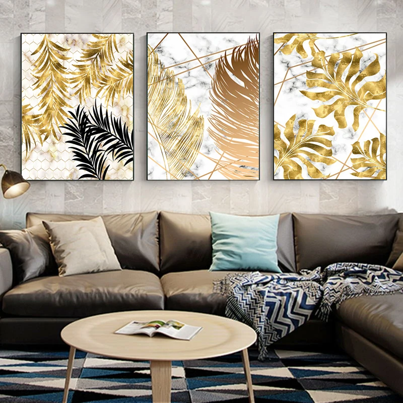 Modern Gold Color Plant Leaves Wall Art Canvas Painting for Living Room Nordic Posters and Prints Wall Pictures Cuadros Salon
Modern Gold Color Plant Leaves Wall Art Canvas Painting for Living Room Nordic Posters and Prints Wall Pictures Cuadros Salon