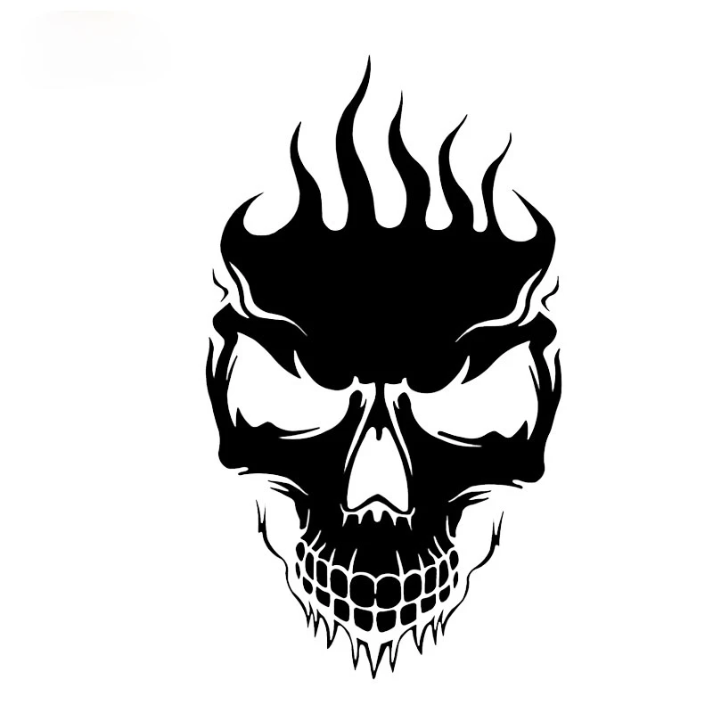 18cm Coolest FLAMES Skull Decoration Car Sticker Black Silver Vinyl Motorcycle Bicycle Accessories Graphic
18cm Coolest FLAMES Skull Decoration Car Sticker Black Silver Vinyl Motorcycle Bicycle Accessories Graphic