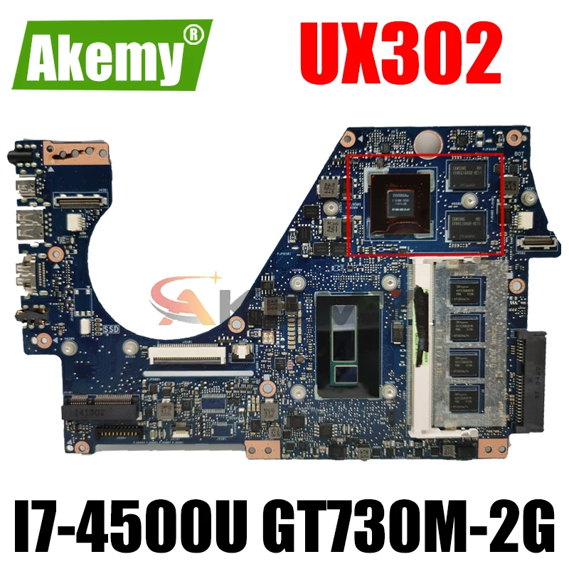 Akemy UX302 Laptop motherboard for ASUS UX302LG UX302L original mainboard 4GB-RAM I7-4500U GT730M-2G
Akemy UX302 Laptop motherboard for ASUS UX302LG UX302L original mainboard 4GB-RAM I7-4500U GT730M-2G