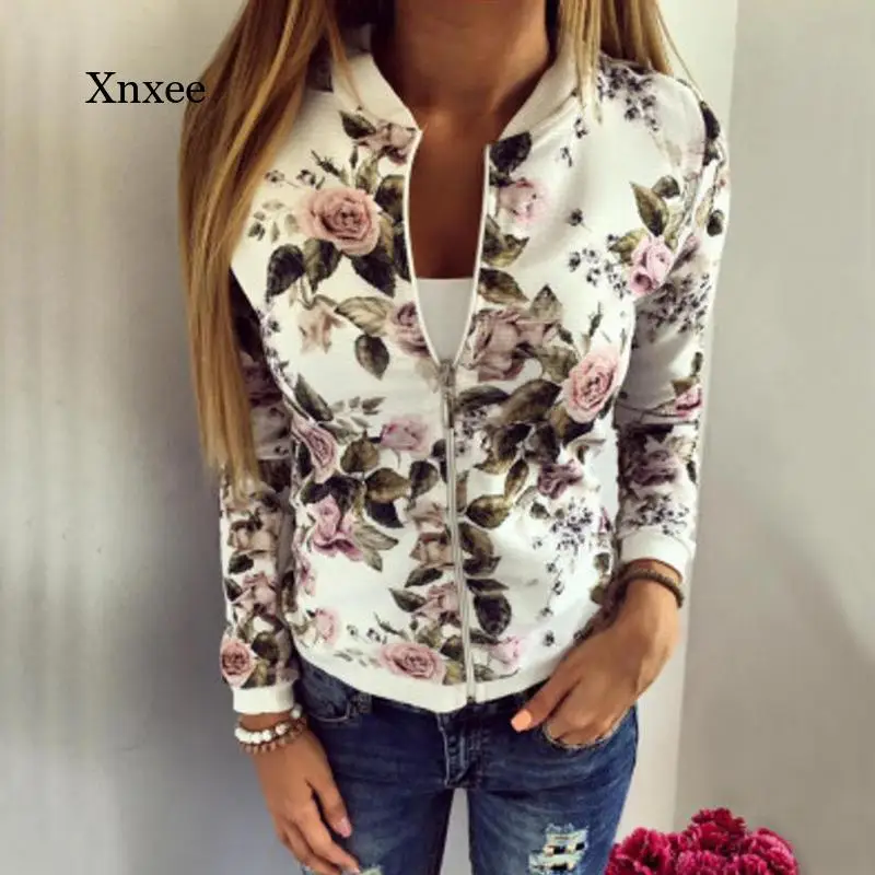 Fashion Flower Leaves Printing Women Jacket Long Sleeve Lady Baseball Sports Outwear Overcoat Jacket Zipper Coat chaqueta mujer
Fashion Flower Leaves Printing Women Jacket Long Sleeve Lady Baseball Sports Outwear Overcoat Jacket Zipper Coat chaqueta mujer