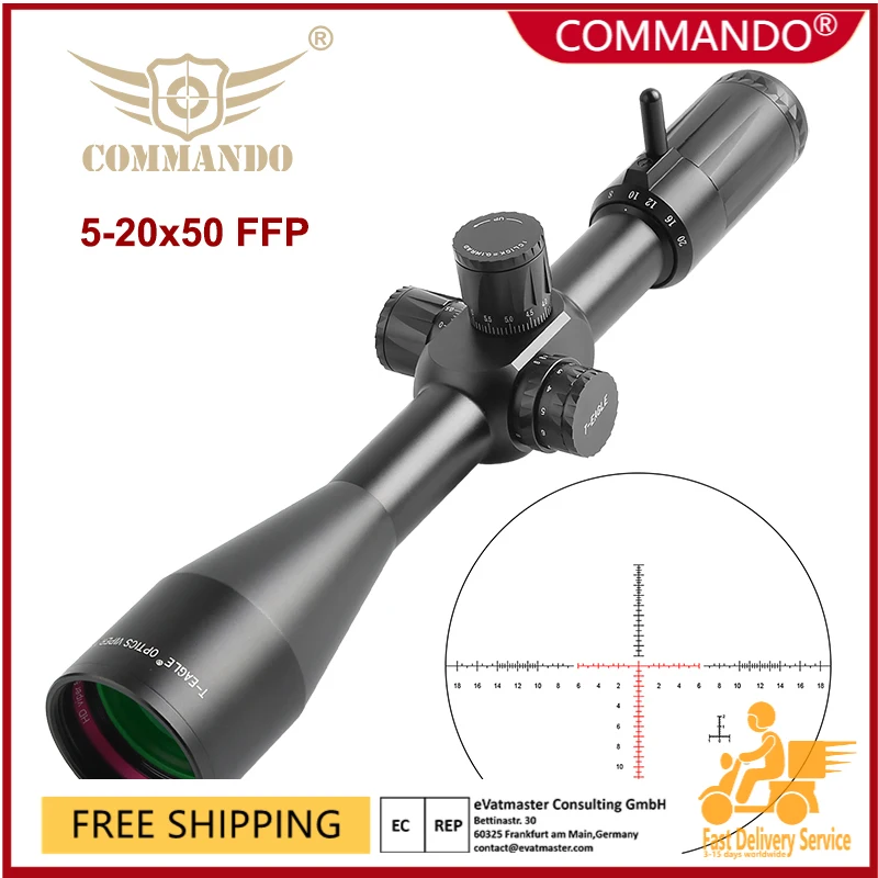 Оптический прицел для страйкбола, ночного видения, с красной точкой, 5-20X50FFP 
Оптический прицел для страйкбола, ночного видения, с красной точкой, 5-20X50FFP