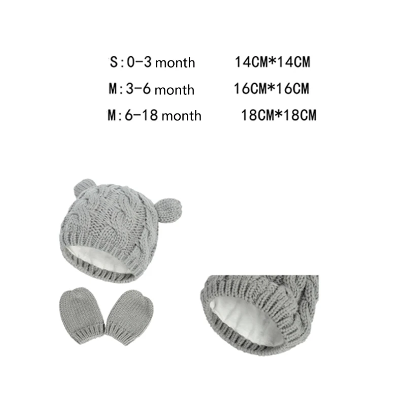 1 Set Baby Hat and Mittens Set Kids Knitted Cotton Beanie Cap Winter Warm Boys Girls Double Pompom Hats Gloves
1 Set Baby Hat and Mittens Set Kids Knitted Cotton Beanie Cap Winter Warm Boys Girls Double Pompom Hats Gloves