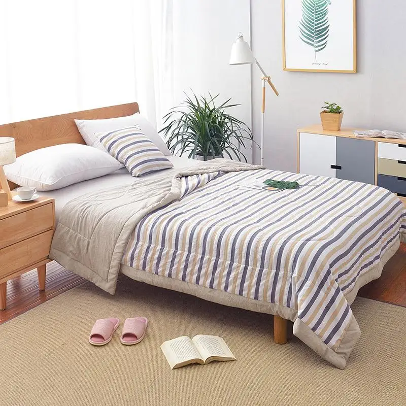30 Summer Washed Cotton Air-conditioning Quilt Soft Breathable Blanket Thin Stripe Plaid Comforter Bed Cover
30 Summer Washed Cotton Air-conditioning Quilt Soft Breathable Blanket Thin Stripe Plaid Comforter Bed Cover