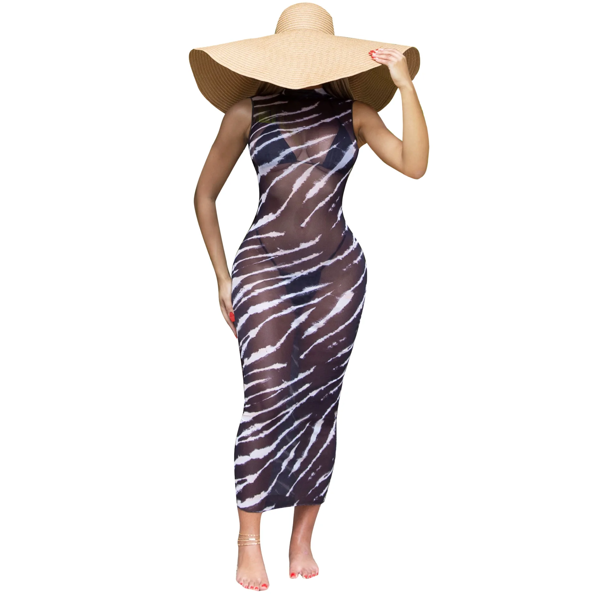 2021 Sexy Perspective Leopard Print Colorful Beach Screen Dress Long Maxi Dress Robe Femme
2021 Sexy Perspective Leopard Print Colorful Beach Screen Dress Long Maxi Dress Robe Femme