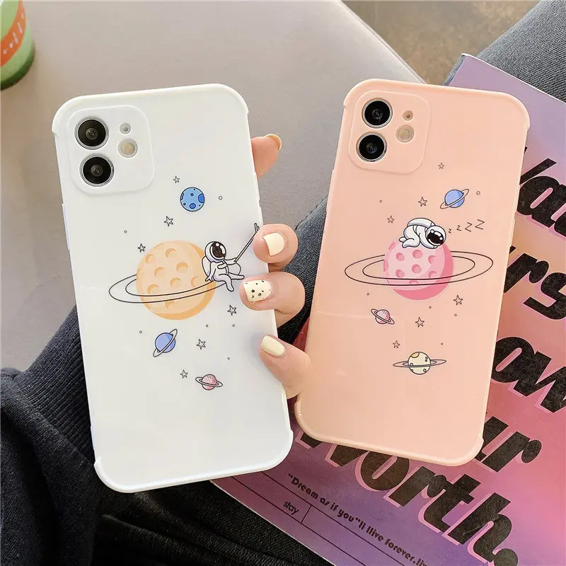 Cute Astronaut Soft Silicone Case For iPhone 11 Pro 12 Mini X XR XS Max SE 2020 Planet Star Bumper On 7 8 Plus Shockproof Cover
Cute Astronaut Soft Silicone Case For iPhone 11 Pro 12 Mini X XR XS Max SE 2020 Planet Star Bumper On 7 8 Plus Shockproof Cover