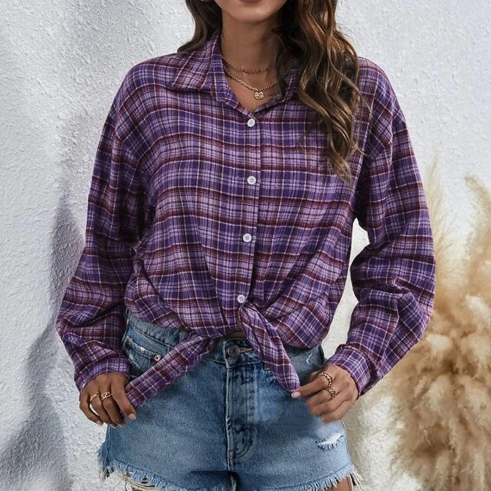 Korean Fashion Women Blouses Turn Down Collar Spring Shirts Plaid All-Match Bf Long Sleeve Loose Outwear Harajuku Female Chic 4
Korean Fashion Women Blouses Turn Down Collar Spring Shirts Plaid All-Match Bf Long Sleeve Loose Outwear Harajuku Female Chic 4