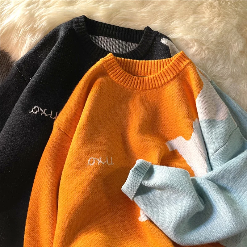 Sweater Men Streetwear Harajuku Hip Hop Cartoon Fashion Anime Pullover Women O-neck Oversize Casual Couple Male Sweaters
Sweater Men Streetwear Harajuku Hip Hop Cartoon Fashion Anime Pullover Women O-neck Oversize Casual Couple Male Sweaters