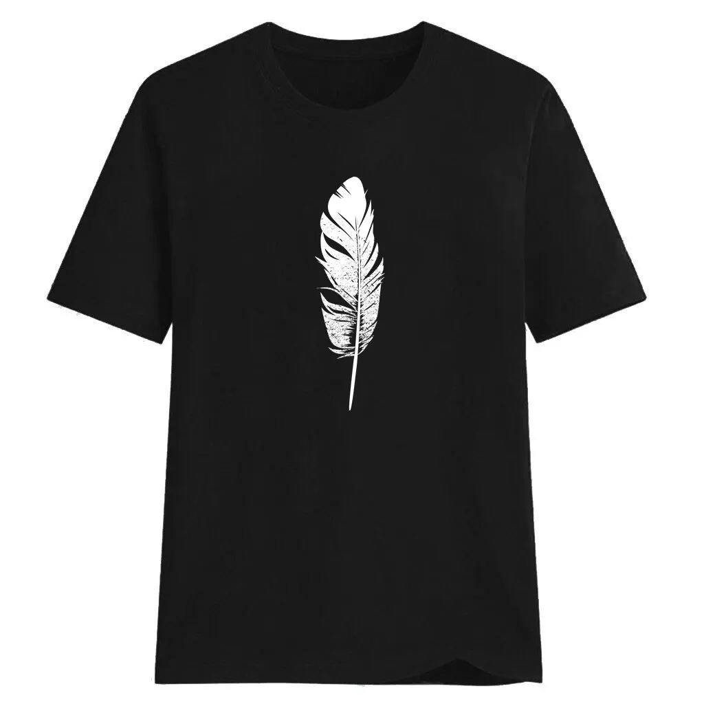 New Summer Black White Feather T-shirt Women Harajuku Graphic Printed Tee Femme Fashion Casual O-Neck Short Sleeve Top T-shirt
New Summer Black White Feather T-shirt Women Harajuku Graphic Printed Tee Femme Fashion Casual O-Neck Short Sleeve Top T-shirt
