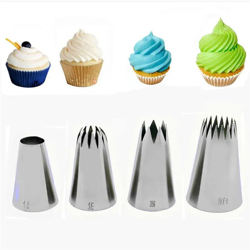 4pcs Large Size Icing Piping Nozzles Cake Decorating Pastry Tip Stainless Steel Mouth Fondant Cream Baking Tools Accessories 9FT
4pcs Large Size Icing Piping Nozzles Cake Decorating Pastry Tip Stainless Steel Mouth Fondant Cream Baking Tools Accessories 9FT