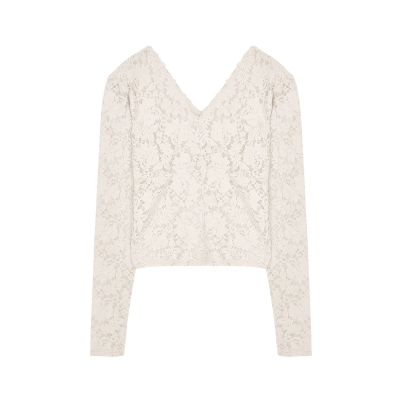 Women's Lace Blouse Slim Long Sleeve with Bottom Layer Blouse Autumn and Winter Black Short Tights Top Blouse
Women's Lace Blouse Slim Long Sleeve with Bottom Layer Blouse Autumn and Winter Black Short Tights Top Blouse