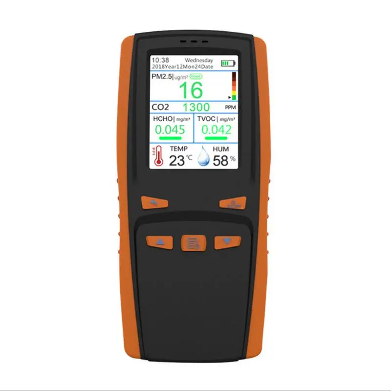 CO2 Meter Detector,Air Quality Monitor Formaldehyde Detector, Humidity and Temperature Meter Tester with VOC
CO2 Meter Detector,Air Quality Monitor Formaldehyde Detector, Humidity and Temperature Meter Tester with VOC