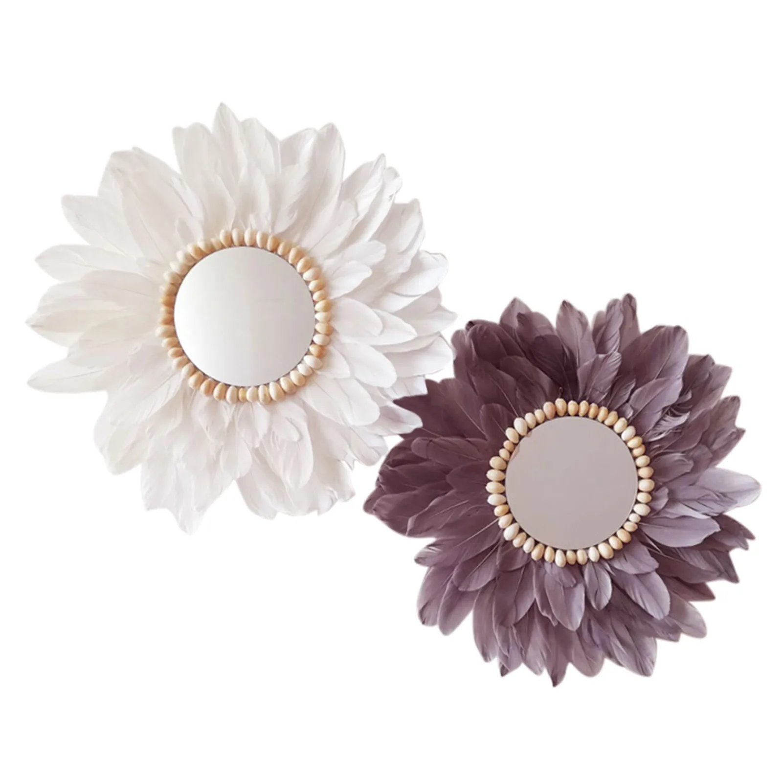 Nordic Style Feather Mirror Wall Decoration Acrylic Makeup Mirror Conch Flower Shaped Wall Hanging Mirror Ornament For Bedroom
Nordic Style Feather Mirror Wall Decoration Acrylic Makeup Mirror Conch Flower Shaped Wall Hanging Mirror Ornament For Bedroom