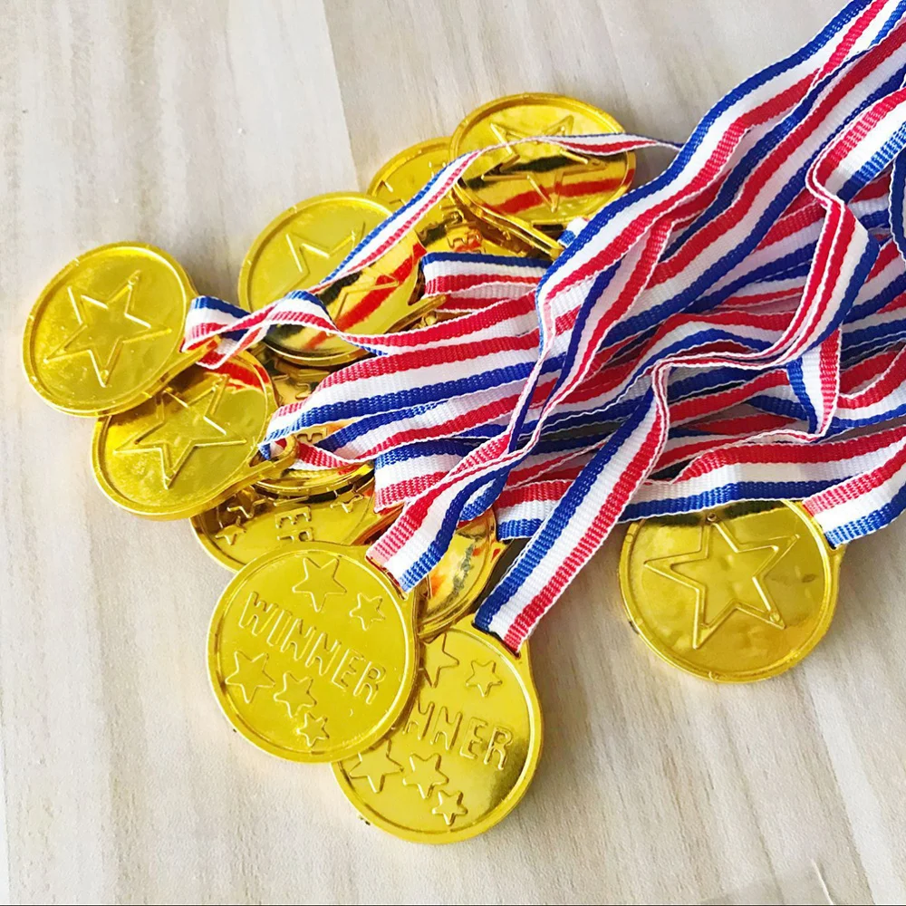 100pcs Gold Medal Winner Award Medals for Sports Competitions Matches Party Favors 
100pcs Gold Medal Winner Award Medals for Sports Competitions Matches Party Favors