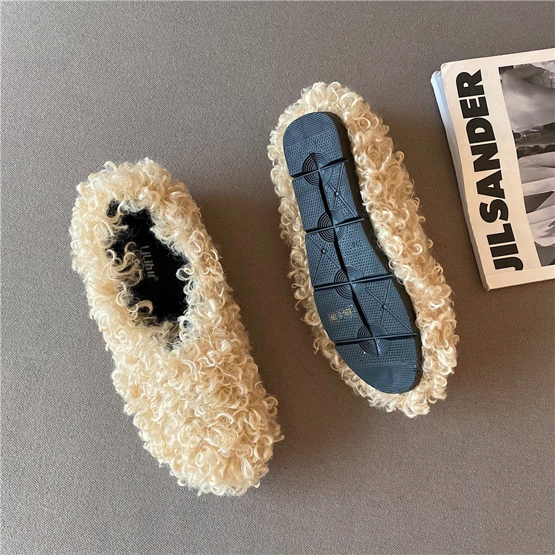 Wool Fur Shoes Women Winter Warm Flats Loafers Shallow Slip on Shoes Casual Furry Slides 2020 New Comfortable Zapatos De Mujer
Wool Fur Shoes Women Winter Warm Flats Loafers Shallow Slip on Shoes Casual Furry Slides 2020 New Comfortable Zapatos De Mujer