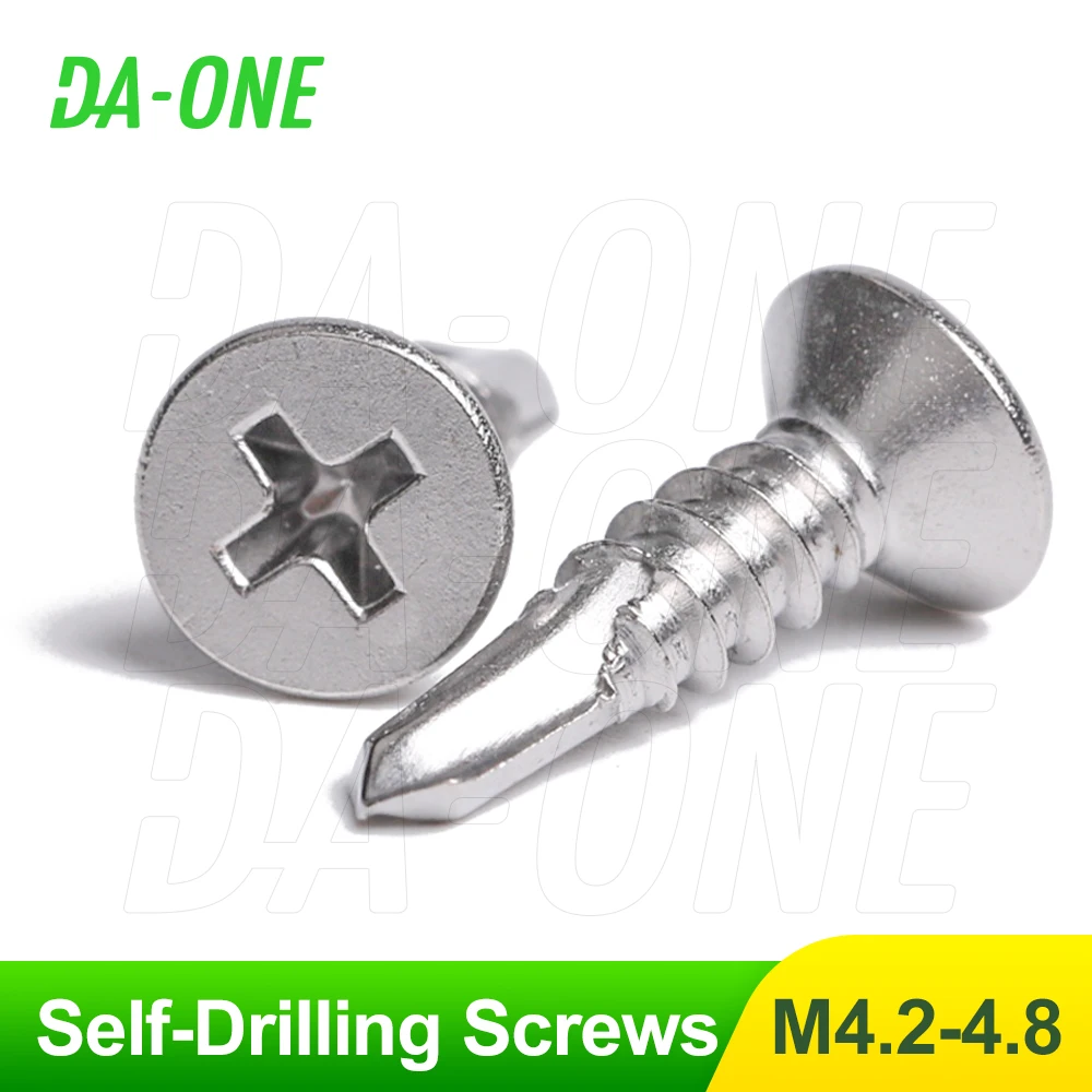 M4.2 M4.8 Phillips Flat Wood Self-tapping Drilling Screws 20/50 Pcs Stainless Steel 410 Countersunk Tapping Screw Woodworking
M4.2 M4.8 Phillips Flat Wood Self-tapping Drilling Screws 20/50 Pcs Stainless Steel 410 Countersunk Tapping Screw Woodworking