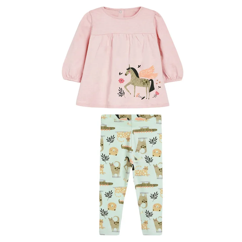 Baby Girls Fall Clothes Autumn Children Set Cotton Two Pieces Suit Toddler Girl Pink Unicorn Shirt + Animal Print Pants 2-7y
Baby Girls Fall Clothes Autumn Children Set Cotton Two Pieces Suit Toddler Girl Pink Unicorn Shirt + Animal Print Pants 2-7y