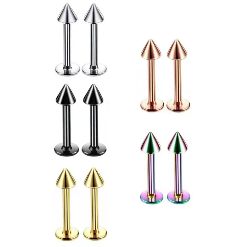 earrings stud earringsStainless steel pointed cone flat bottom lip stud earrings ear buckle earring trend
earrings stud earringsStainless steel pointed cone flat bottom lip stud earrings ear buckle earring trend