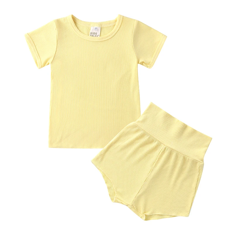 2 Pcs Unisex Casual Outfits Baby Solid Color Short Sleeve Round Neck Pullover + High Waisted Pants Two Piece Set Girls Outfits
2 Pcs Unisex Casual Outfits Baby Solid Color Short Sleeve Round Neck Pullover + High Waisted Pants Two Piece Set Girls Outfits