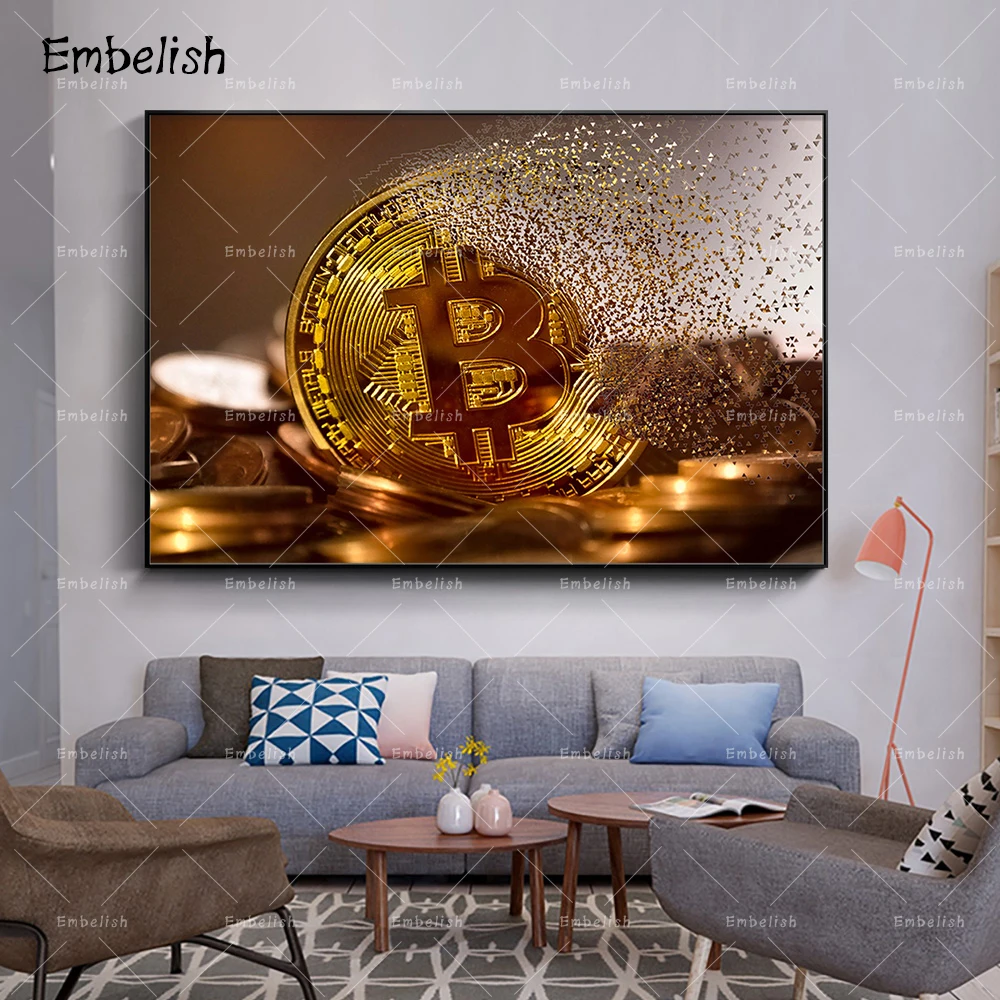 Embelish 1 Pieces Fashion Cool Golden Bitcoin Wall Pictures For Living Room Modern Home Decor HD Print Canvas Paintings Posters
Embelish 1 Pieces Fashion Cool Golden Bitcoin Wall Pictures For Living Room Modern Home Decor HD Print Canvas Paintings Posters