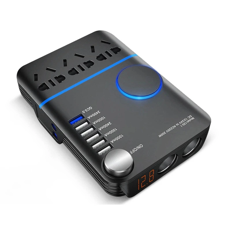 Auto 200W Power Inverter DC 12/24V to AC 220V Socket Car Converter Home USB Phone Charging Port Inverter Charger Adapter
Auto 200W Power Inverter DC 12/24V to AC 220V Socket Car Converter Home USB Phone Charging Port Inverter Charger Adapter