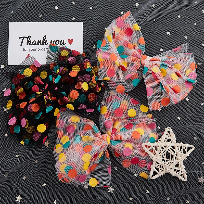 Colorful Dot Mesh Hair Bows for Girls Multi-layer Kids Hair Clips Beautiful HairPin Handmade Hairgrips Hair Accessories
Colorful Dot Mesh Hair Bows for Girls Multi-layer Kids Hair Clips Beautiful HairPin Handmade Hairgrips Hair Accessories