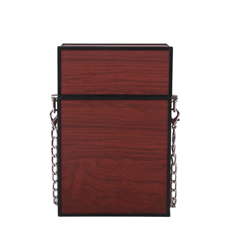 2021 Fashion Wood Grain Design Box Bag Lady Vertical Small Square Bag Stereotyped Cigarette Case Chain One-shoulder Diagonal Bag
2021 Fashion Wood Grain Design Box Bag Lady Vertical Small Square Bag Stereotyped Cigarette Case Chain One-shoulder Diagonal Bag
