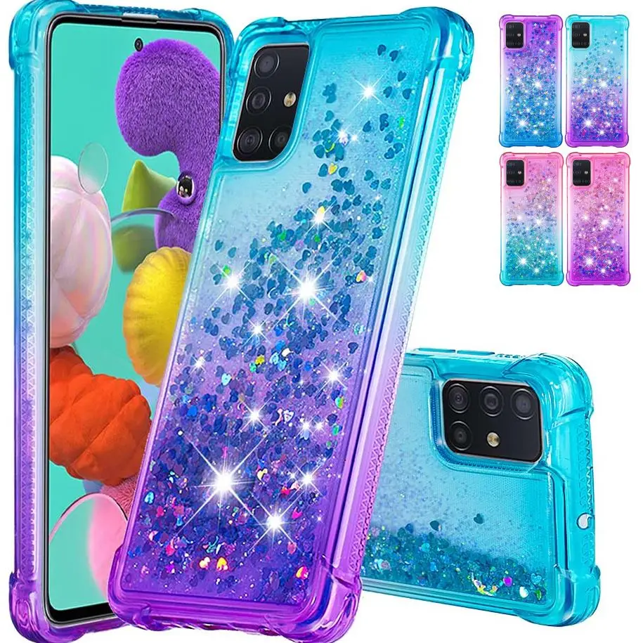 Блестящий чехол для девочек с градиентом цвета Huawei Honor 10 Lite 9X Pro Mate 30 Nova 5 5i жидкий