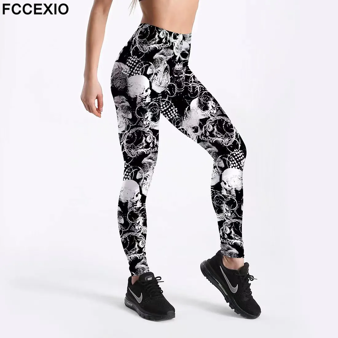 FCCEXIO New Skull Pattern 3D Print Women High Waist Workout Pant Fitness Slim Soft Stretch Sexy Leggings
FCCEXIO New Skull Pattern 3D Print Women High Waist Workout Pant Fitness Slim Soft Stretch Sexy Leggings