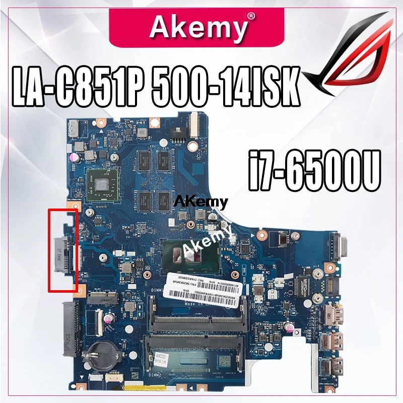 LA-C851P Laptop motherboard For Lenovo Ideapad 500-14ISK original mainboard I7-6500U with video card
LA-C851P Laptop motherboard For Lenovo Ideapad 500-14ISK original mainboard I7-6500U with video card