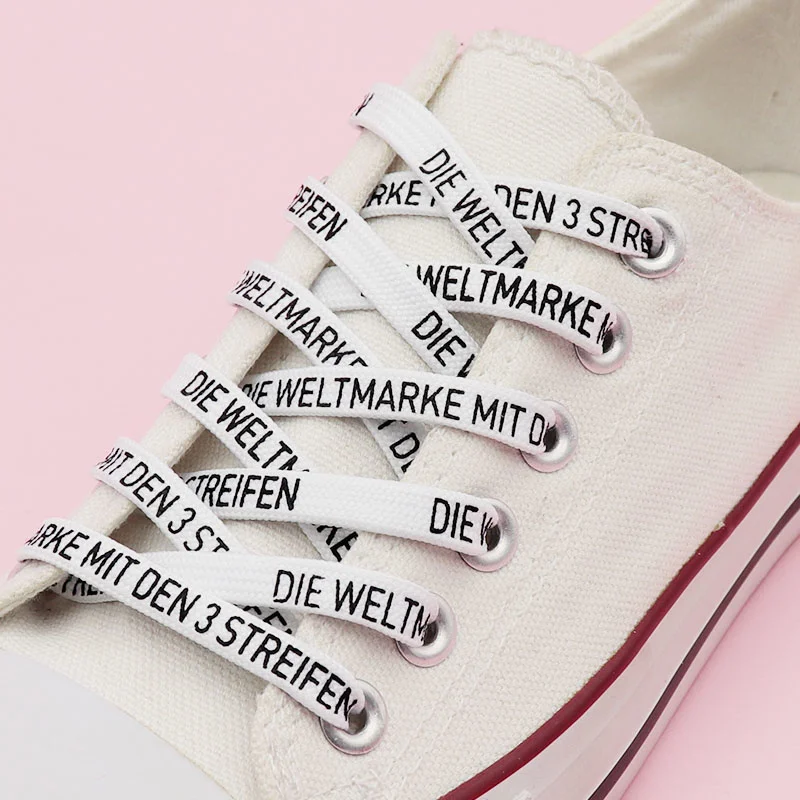 Weiou Silk Screen String 7MM German Letters Printed Lace Personalized Text Expression In Lacet Fashion Canvas Easy Tie Cordones
Weiou Silk Screen String 7MM German Letters Printed Lace Personalized Text Expression In Lacet Fashion Canvas Easy Tie Cordones