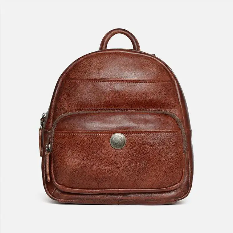 Johnature Retro Large Capacity Women Backpack 2021 New Genuine Leather Handmade Solid Color Travel Bags Nature Cowhide Bag 
Johnature Retro Large Capacity Women Backpack 2021 New Genuine Leather Handmade Solid Color Travel Bags Nature Cowhide Bag