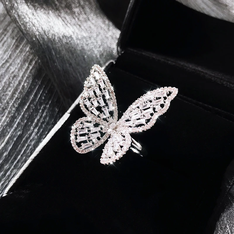 2021 Web celebrity Fashion Character Open-End Ring Female Zircon Butterfly Index Finger Ring Retro Tail Ring
2021 Web celebrity Fashion Character Open-End Ring Female Zircon Butterfly Index Finger Ring Retro Tail Ring