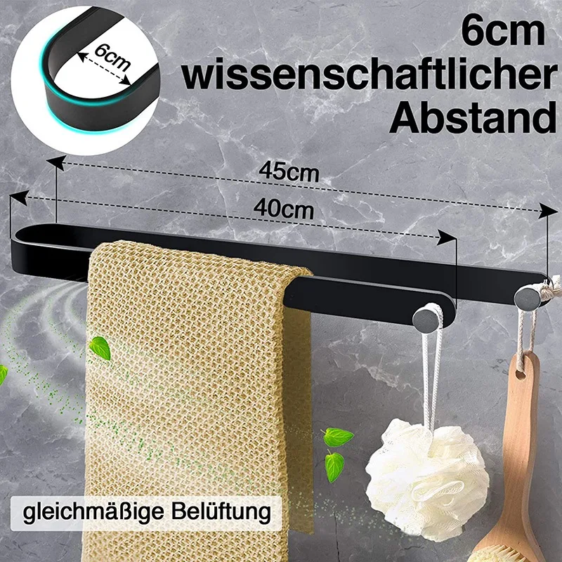 Towel Holder, Bathroom Towel Rail, Aluminum Towel Rail, Towel Ring, Self-Adhesive Black for Bathroom, Bedroom
Towel Holder, Bathroom Towel Rail, Aluminum Towel Rail, Towel Ring, Self-Adhesive Black for Bathroom, Bedroom