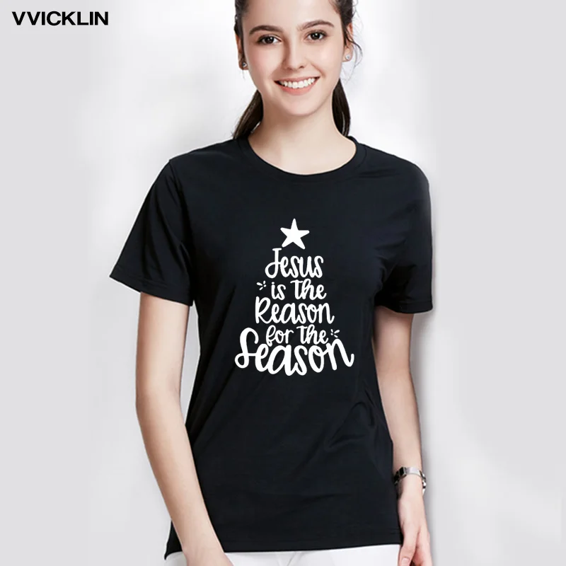 Jesus Is The Reason for The Season Christmas Quote T Shirt Short Sleeve Cotton T Shirt Women Fashion Graphic T Shirt Drop Ship
Jesus Is The Reason for The Season Christmas Quote T Shirt Short Sleeve Cotton T Shirt Women Fashion Graphic T Shirt Drop Ship