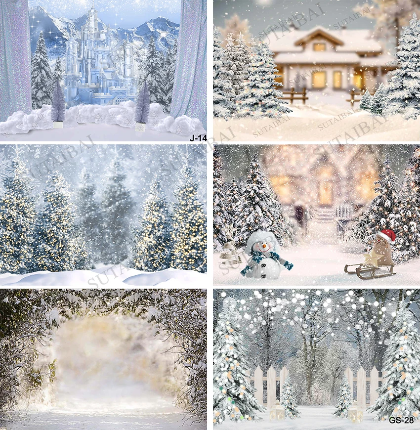 Winter Backgrounds for Photography Snow Pine Village Yard Merry Christmas Trees Snowman Child Scenic Photo Backdrop Photo Studio
Winter Backgrounds for Photography Snow Pine Village Yard Merry Christmas Trees Snowman Child Scenic Photo Backdrop Photo Studio
