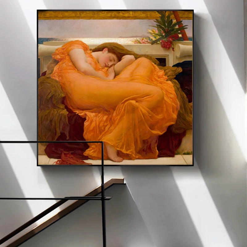 Famous Painting Flaming June By Frederic Leighton on Canvas Painting Poster and Print Wall Art Pictures Cuadros for Living Room
Famous Painting Flaming June By Frederic Leighton on Canvas Painting Poster and Print Wall Art Pictures Cuadros for Living Room