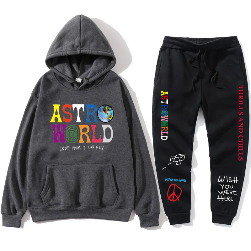 New Fashion Brand TRAVIS SCOTT ASTROWORLD Men Set Fleece Hoodie Pant Warm Tracksuit Sportswear Hooded Track Suits Male Sweatsuit
New Fashion Brand TRAVIS SCOTT ASTROWORLD Men Set Fleece Hoodie Pant Warm Tracksuit Sportswear Hooded Track Suits Male Sweatsuit